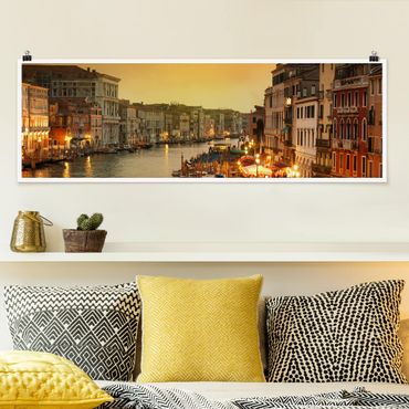 Panoramic poster architecture & skyline - Grand Canal Of Venice