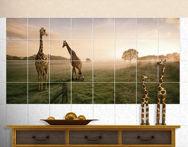Tile sticker - Surreal Giraffes