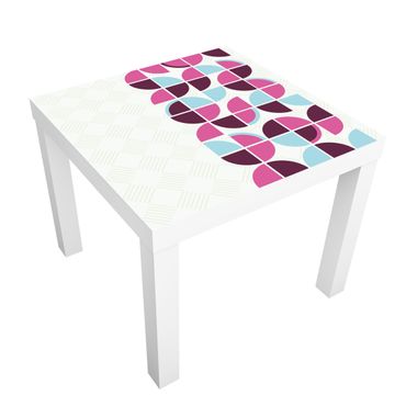 Adhesive film for furniture IKEA - Lack side table - Retro Circles Pattern Design