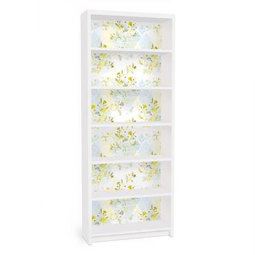 Adhesive film for furniture IKEA - Billy bookcase - oasis Floral pattern