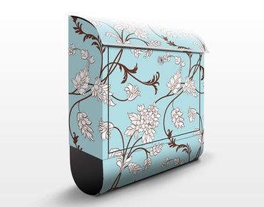 Letterbox - Light-blue Floral Design