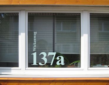 Window sticker - No.UL1032 Customised text Street And House Number
