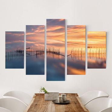Print on canvas 5 parts - Fishing Nets