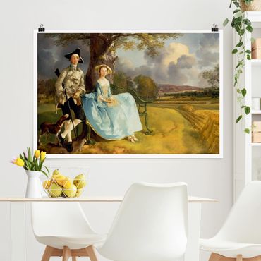Poster - Thomas Gainsborough - Mr. and Mrs. Andrews