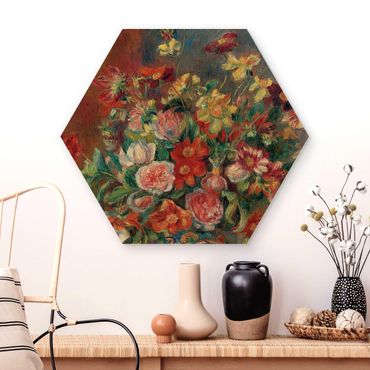 Wooden hexagon - Auguste Renoir - Flower vase