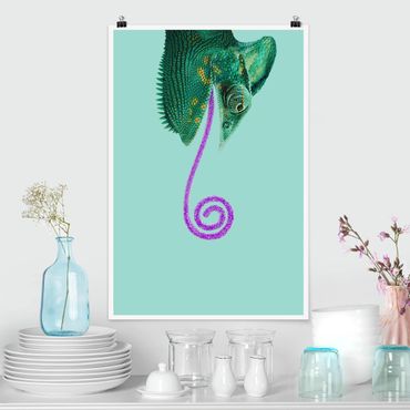 Poster animals - Chameleon With Sugary Tongue