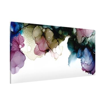Magnetic memo board - Floral Arches With Gold