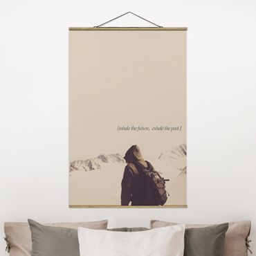 Fabric print with poster hangers - Poetic Landscape - Breath