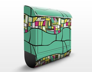 Letterbox - Abstract Pattern Design Turquoise