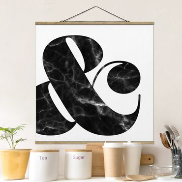 Fabric print with poster hangers - Ampersand Marble