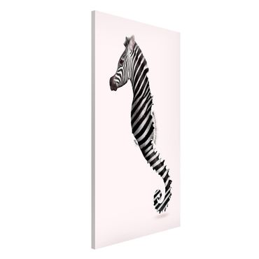 Magnetic memo board - Seahorse With Zebra Stripes