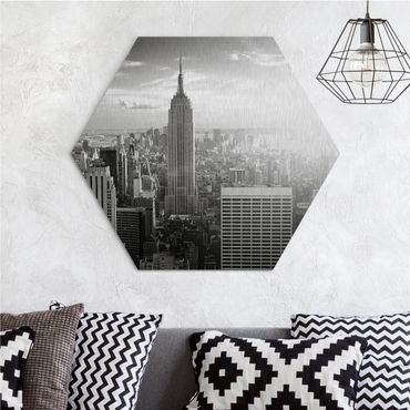 Alu-Dibond hexagon - Manhattan Skyline
