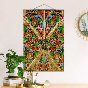 Fabric print with poster hangers - Golden gate