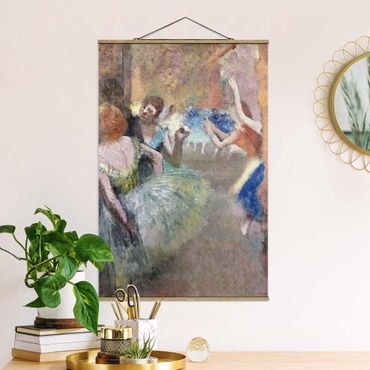 Fabric print with poster hangers - Edgar Degas - Ballet Scene