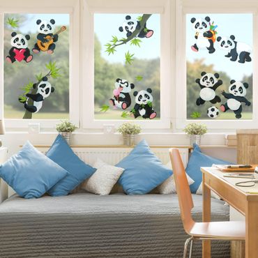 Window sticker kids - Panda Bear Mega Set
