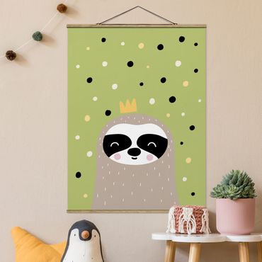 Fabric print with poster hangers - The Most Slothful Sloth