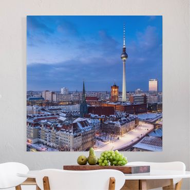 Print on canvas - Snow In Berlin