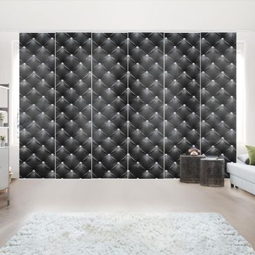 Sliding panel curtains set - Diamond Black Luxury