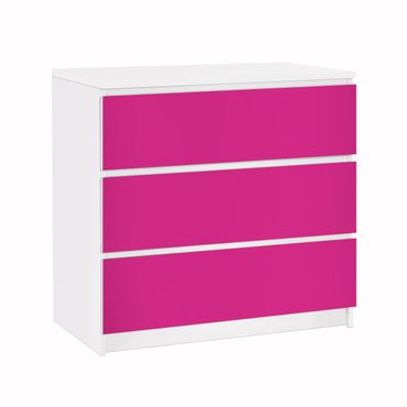Adhesive film for furniture IKEA - Malm chest of 3x drawers - Colour Pink