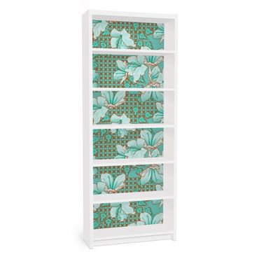 Adhesive film for furniture IKEA - Billy bookcase - Oriental Flower Pattern