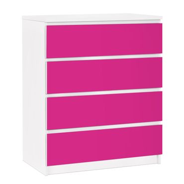 Adhesive film for furniture IKEA - Malm chest of 4x drawers - Colour Pink