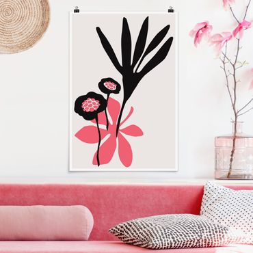 Poster - Flower Greeting In Pink