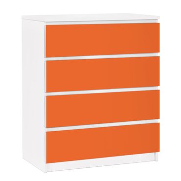 Adhesive film for furniture IKEA - Malm chest of 4x drawers - Colour Orange