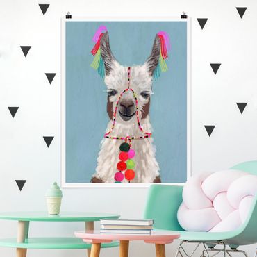 Poster animals - Lama With Jewelry III