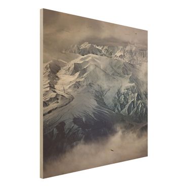 Wood print - Mountains Of Tibet