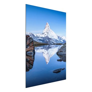 Print on aluminium - Stellisee Lake In Front Of The Matterhorn