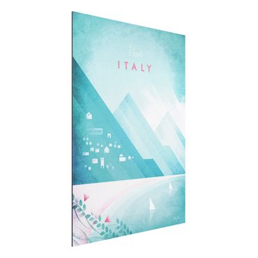Print on aluminium - Travel Poster - Italy