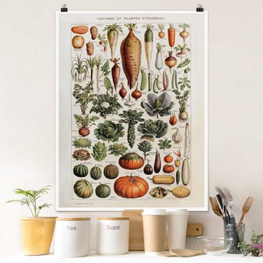 Poster - Vintage Board Vegetables