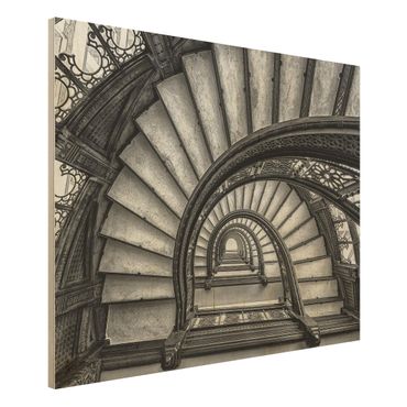 Wood print - Chicago Staircase
