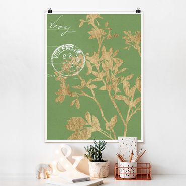 Poster flowers - Golden Leaves On Lind II