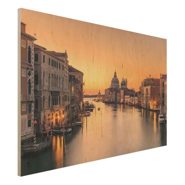 Wood print - Golden Venice