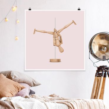 Poster - Pole Dance With Wooden Figure