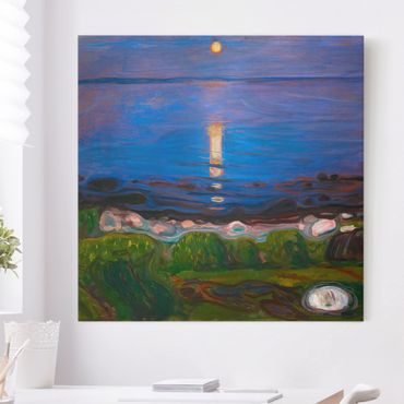 Canvas print - Edvard Munch - Summer Night By The Beach