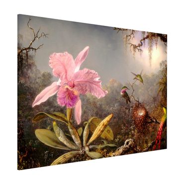 Magnetic memo board - Martin Johnson Heade - Orchid And Three Hummingbirds