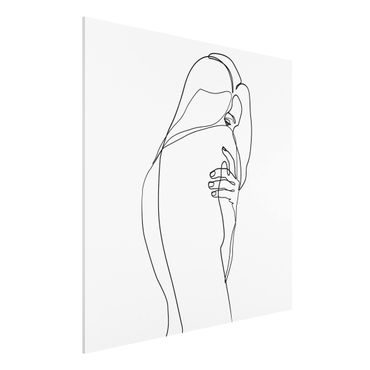 Print on forex - Line Art Nude Shoulder Black And White