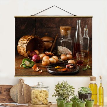 Fabric print with poster hangers - Cooking Fragrances
