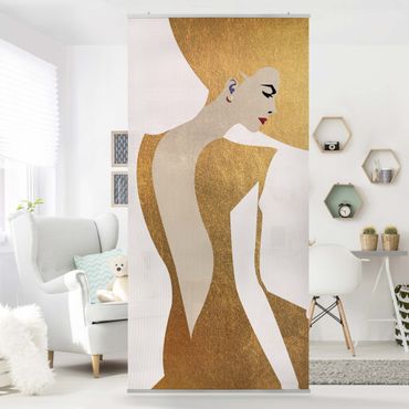 Room divider - Lady With Hat Golden