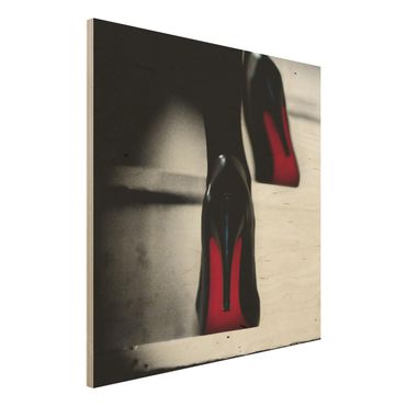 Wood print - High Heels In Red