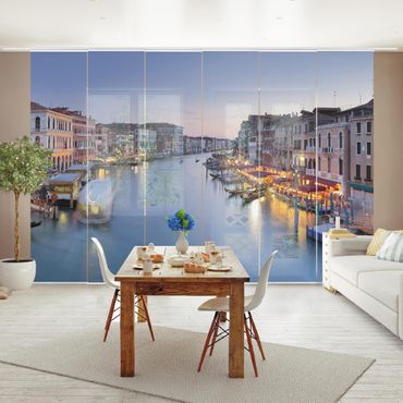 Sliding panel curtains set - Evening On The Grand Canal In Venice