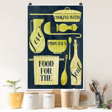 Poster kitchen quote - Soul Food - With Love