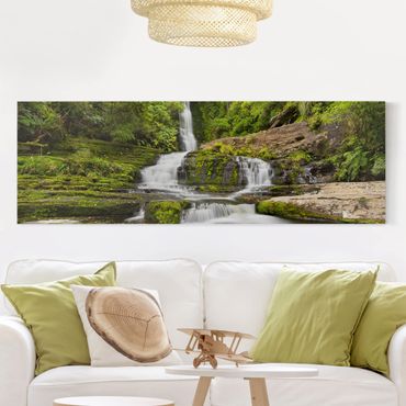Print on canvas - Upper Mclean Falls In New Zealand