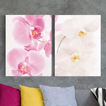 Print on canvas 2 parts - Delicate Orchids