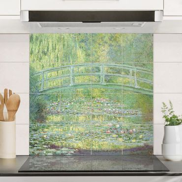 Tile sticker with image - Claude Monet - Japanese Bridge