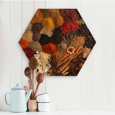 Wooden hexagon - Exotic Spices