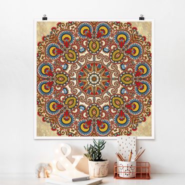 Poster - Coloured Mandala