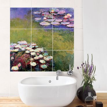 Tile sticker with image - Claude Monet - Water Lilies